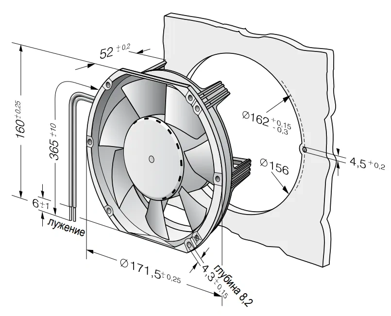 Габаритные размеры 6112 NM